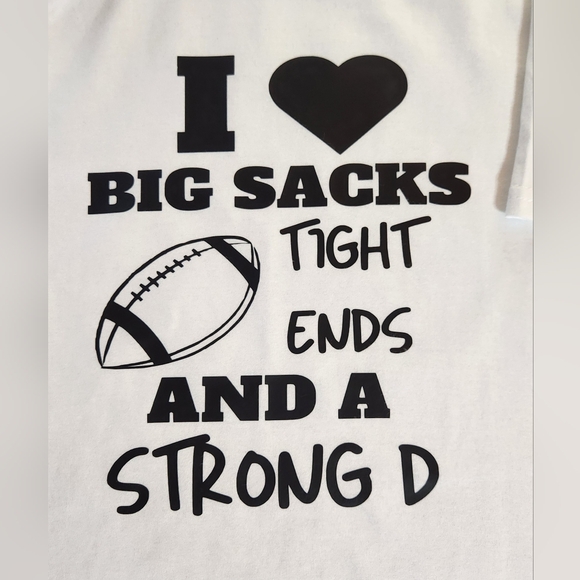 Hand Crafted Tops - I ❤️ Football Handmade Tee